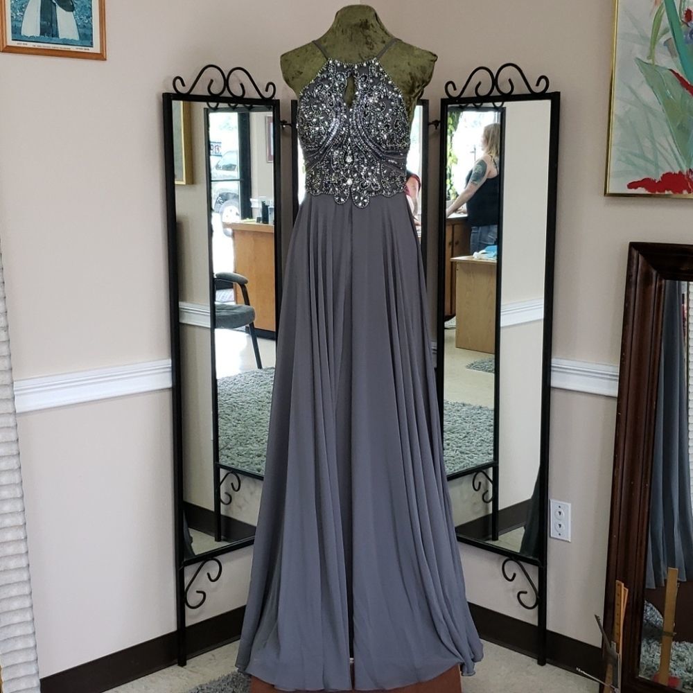 Jovani Charcoal Gown Size 4